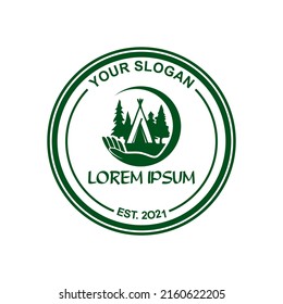 logotipo de camping , vector de logotipo de aventura