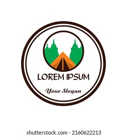 Camping-Logo, Abenteuerlogo Vektorgrafik