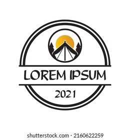 logotipo de camping , vector de logotipo de aventura