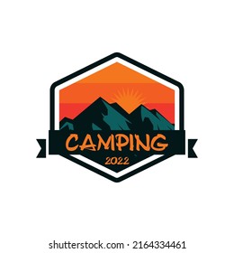 Camping-Logo, Adventure-Logo-Vektorgrafik
