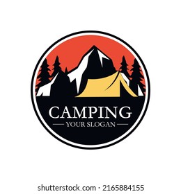 Camping-Logo, Adventure-Logo-Vektorgrafik