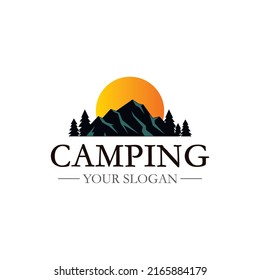 Camping-Logo, Adventure-Logo-Vektorgrafik
