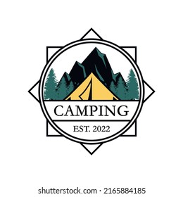 Logotipo de camping , Vector de logotipos de aventura