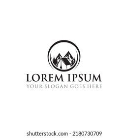 camping logo , adventure logo vector