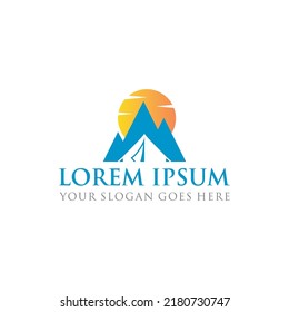 camping logo , adventure logo vector