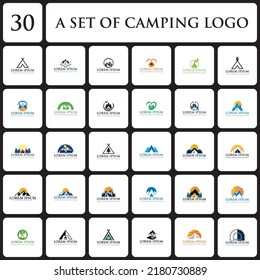 camping logo , adventure logo vector