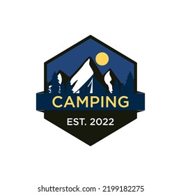 logotipo de camping , vector de logotipo de aventura