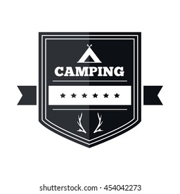 Camping logo and badges with element design. Camping logo design