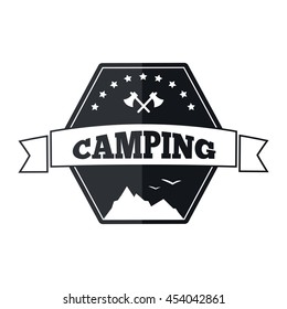 Camping logo and badges with element design. Camping logo design