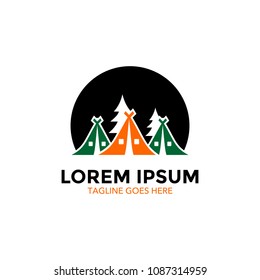 camping logo. camp. icon. vector illustration