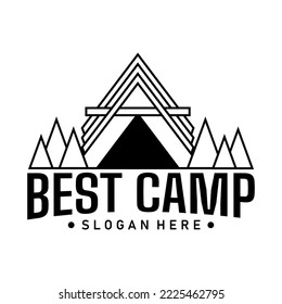 vector de diseño de logotipo de camping