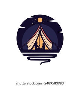 Camping Logo Design Illustration vector eps format suitable for your design needs logo illustration animation etc