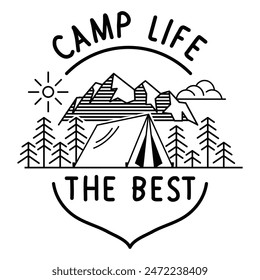 Camping Logo design template clipart