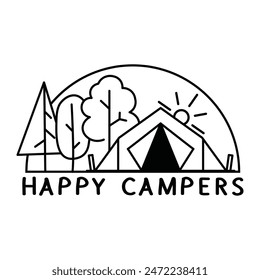 Camping Logo diseño Plantilla Clipart