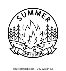 Camping Logo design template clipart