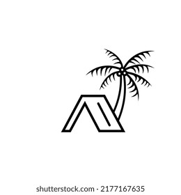 Camping logo design template icon vector illustration