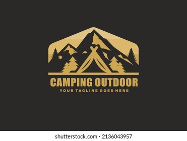 Camping logo design vector illustration