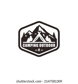 Camping logo design vector illustration