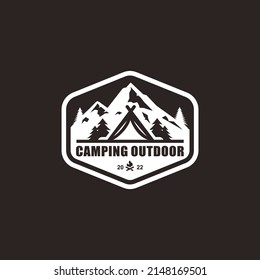 Camping-Logo-Design, Vektorgrafik