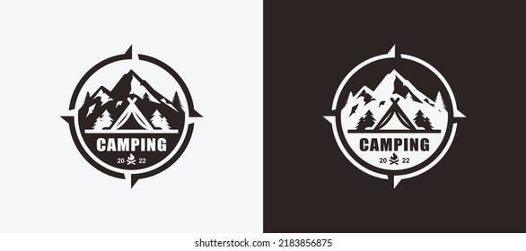 Camping logo design vector illustration