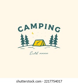 Camping logo design vector illustration