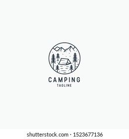 Camping Logo Icon Design Template Vector Illustration