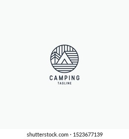 Camping Logo Icon Design Template Vector Illustration