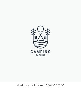 Camping Logo Icon Design Template Vector Illustration