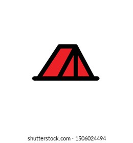camping logo icon, vector illustration