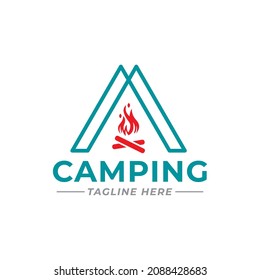 camping logo icon vector template.