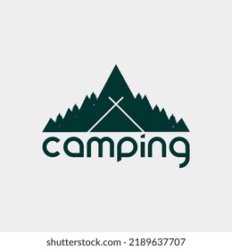 camping logo illustration vector design