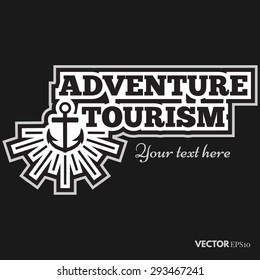 camping logo, label and emblem