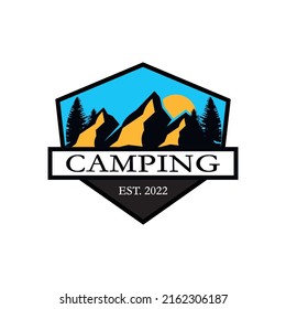Logotipo de camping , Vector de logotipos al aire libre