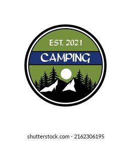 Logotipo de camping , Vector de logotipos al aire libre