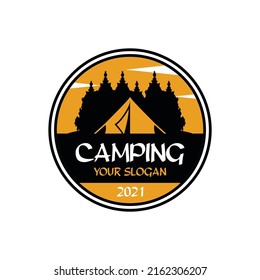 Logotipo de camping , Vector de logotipos al aire libre