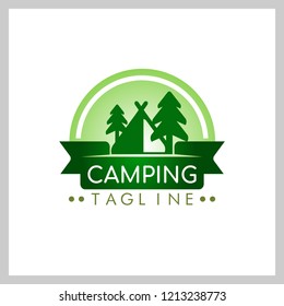 camping logo vector