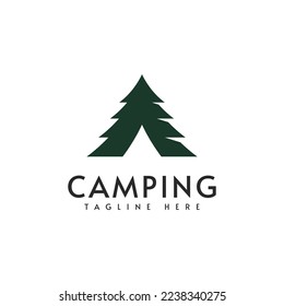 Camping logo vector design illustration template
