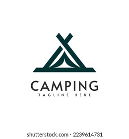 Camping logo vector design illustration template