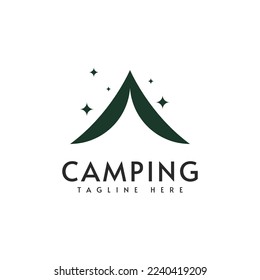 Camping logo vector design illustration template