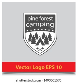 camping logo Vector EPS 10 design template