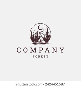 Camping-Logo-Vektor-Symbol-Design-Vorlage