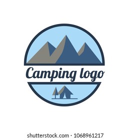 camping logo vector icon. camping logo vector icon. camping flat style vector illustration