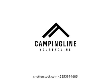 Camping logo vector icon illustration