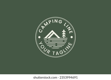 Camping-Logo, Vektorsymbol