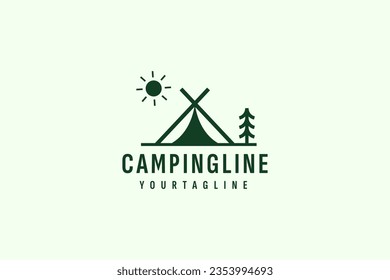 Camping logo vector icon illustration