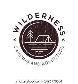 camping logo - vector illustration design on a light background