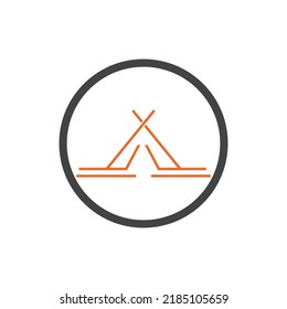 plantilla de diseño de ilustración vectorial de logotipo de camping