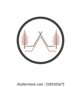 camping logo vector illustration design template