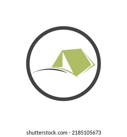 plantilla de diseño de ilustración vectorial de logotipo de camping