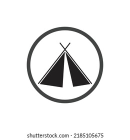 camping logo vector illustration design template